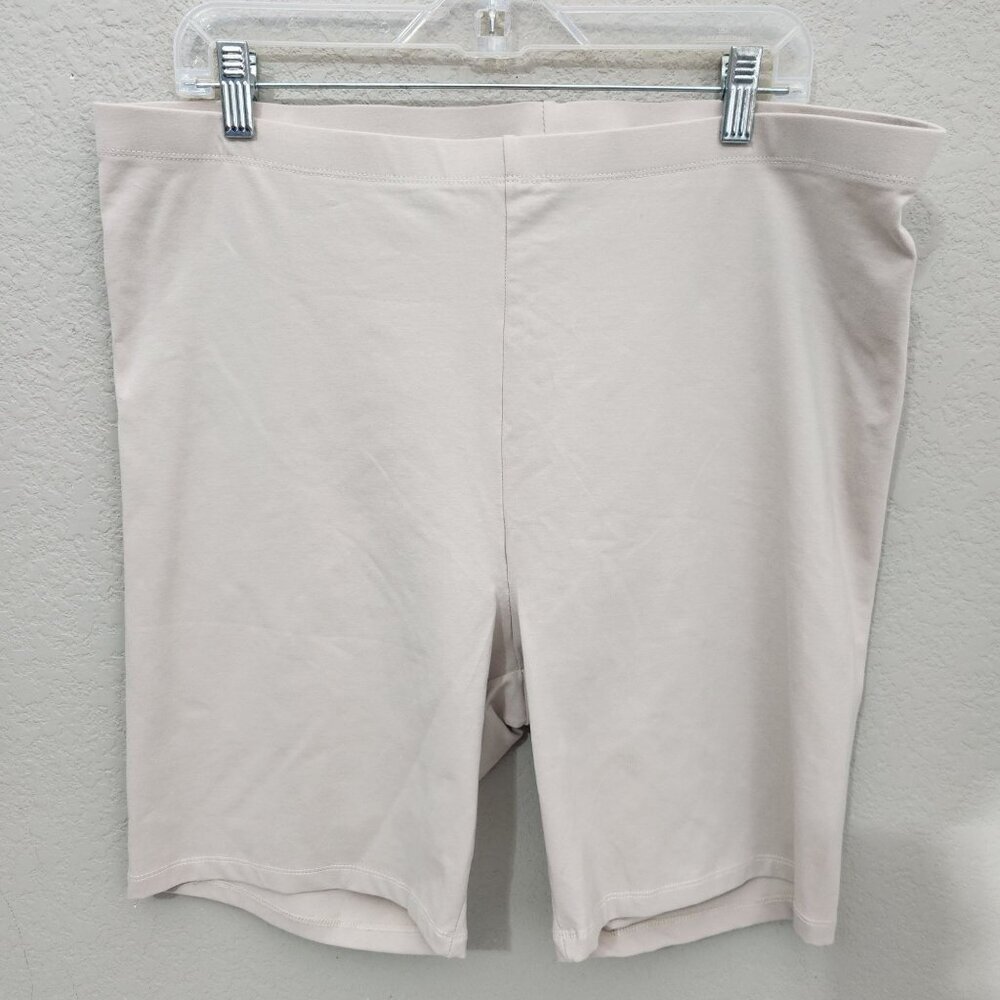 H&M Basic Women's Cream Beige Cotton Jersey Bike Shorts